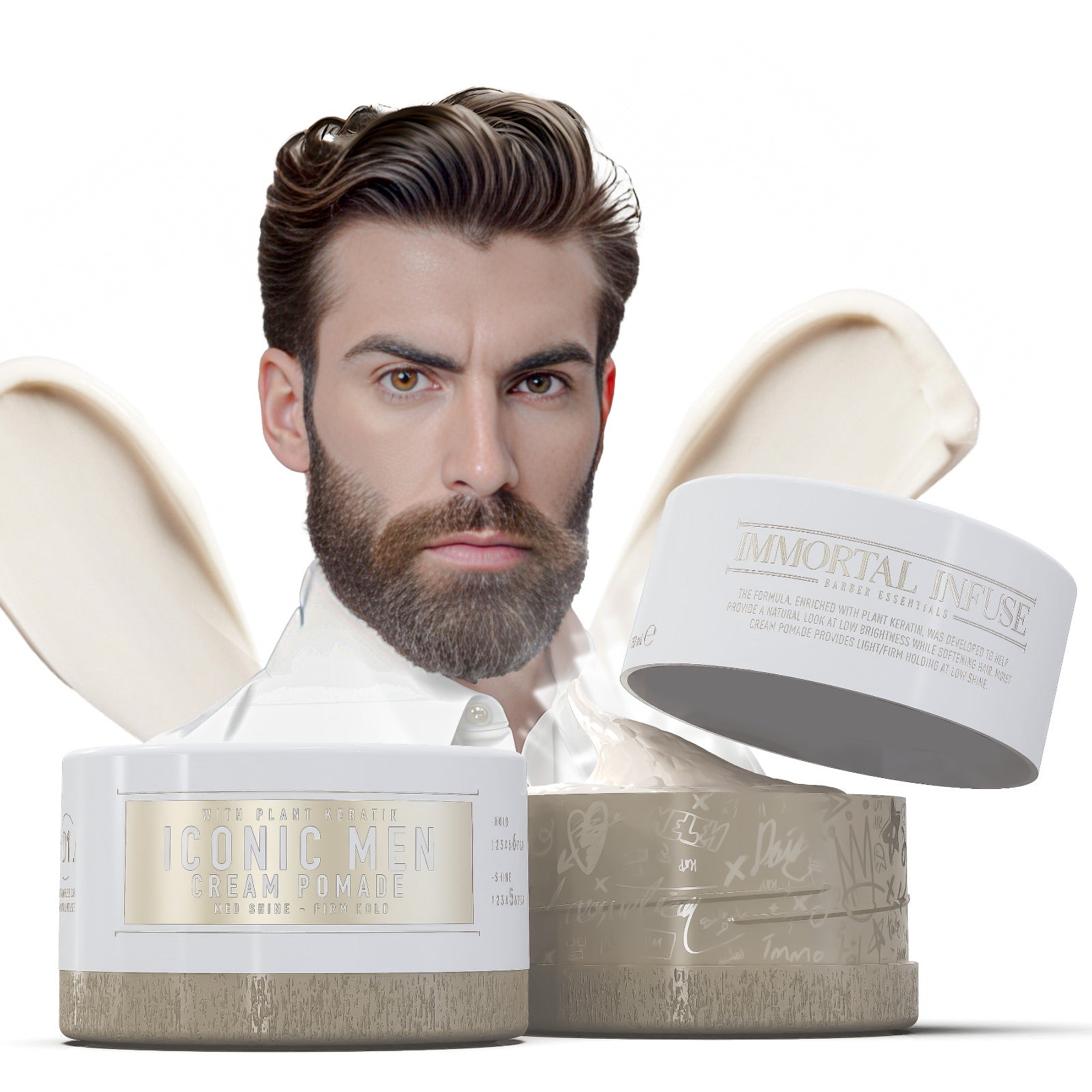 Immortal Infuse Iconic Man Cream Pomade - 150 ml Size – mhbarber