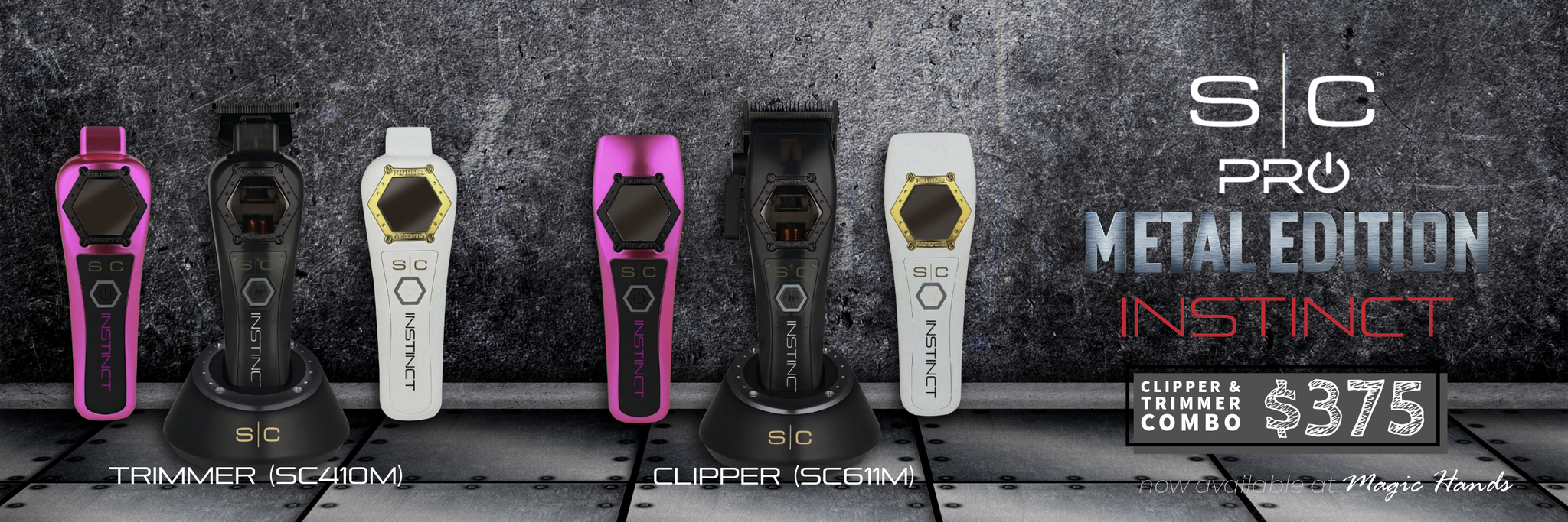 StyleCraft Instinct Metal Edition Cordless Hair Clipper + Trimmer